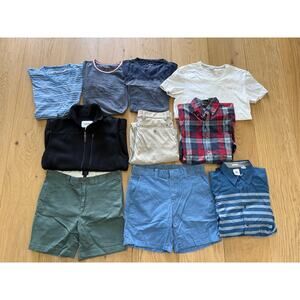 10 Piece Men’s Preppy and Classic Brands Bundle, T-Shirts, Button Downs, Shorts